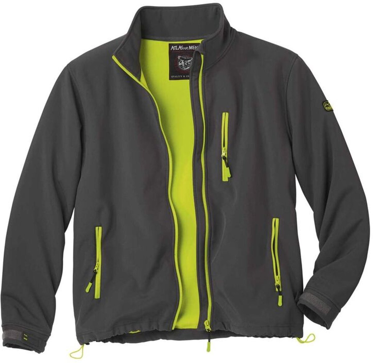 ATLAS FOR MEN - Softshell jack met microfleece voering - Heren - Verkrijgbaar in grote maten - XXL