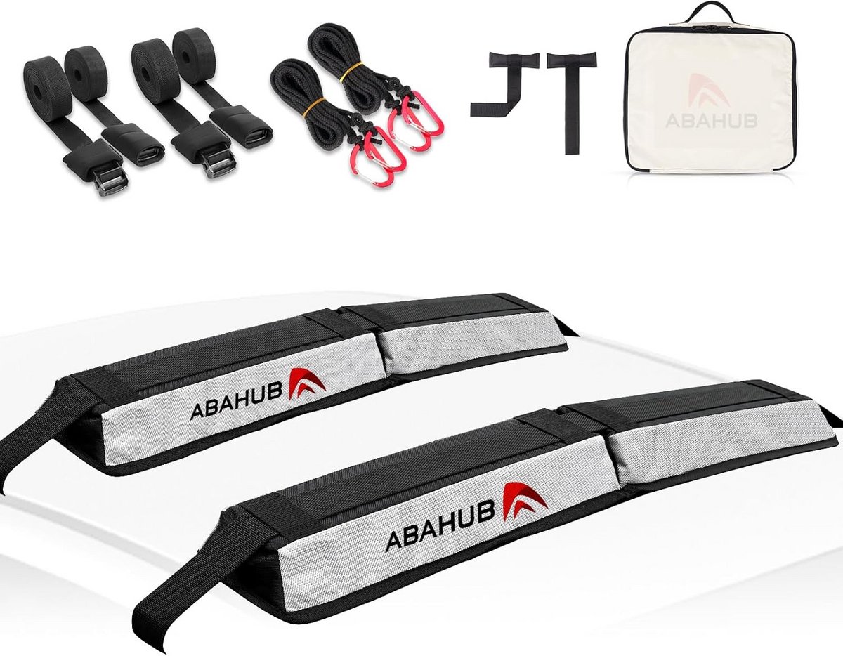 Set van 2 Spanbanden met Bescherming voor Surfplank, SUP, Kajak en Dakdragers