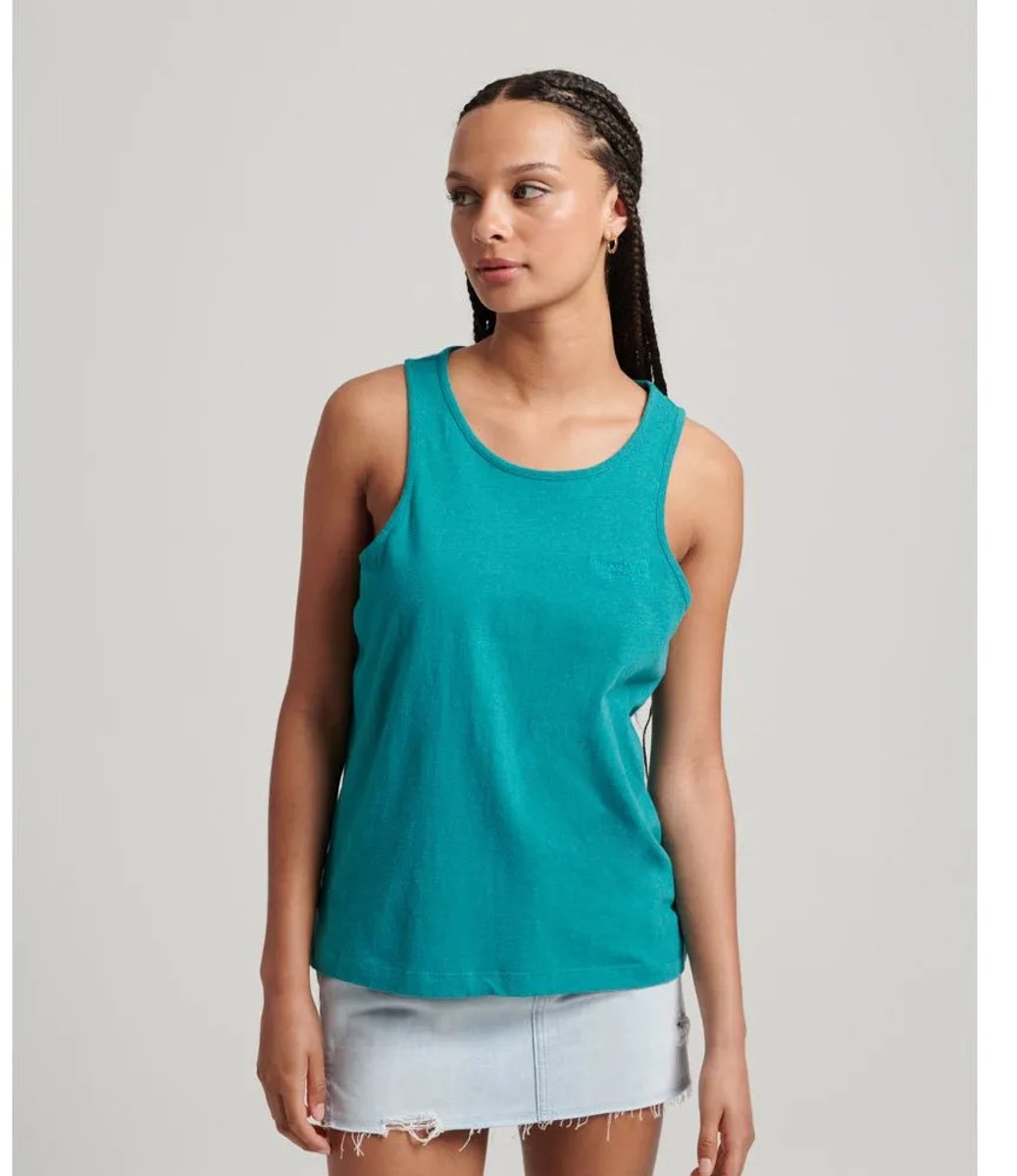 Superdry Vintage Logo Mouwloos T-shirt S Vrouw Groen