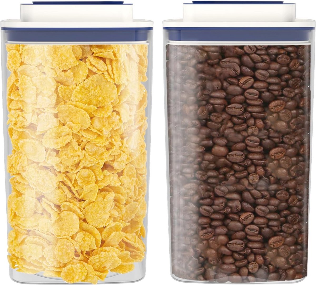 Luchtdichte voedselopslagcontainers met vacuüm afdichting - 2 stuks, 1,3 Qt