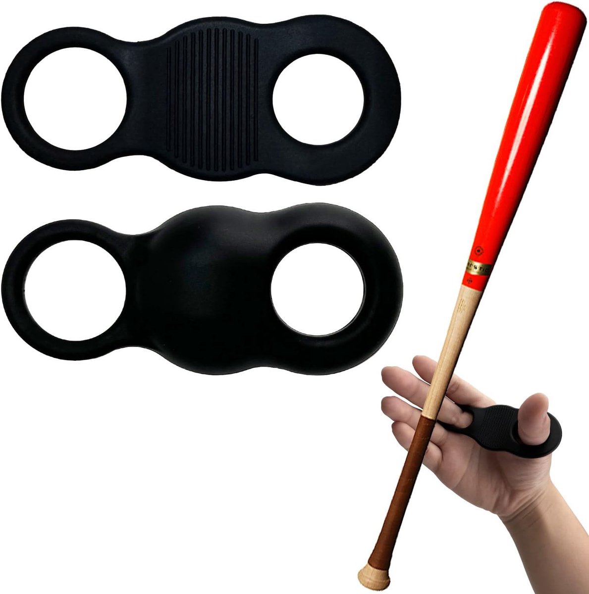 Honkbal/Softbal – Zachte siliconen beschermhoes – Duimbeschermer – Schokabsorberend – Voorkomt blaasjes – Vermindert impact – Voor swingtraining – Handbescherming – Zwart – 2 stuks