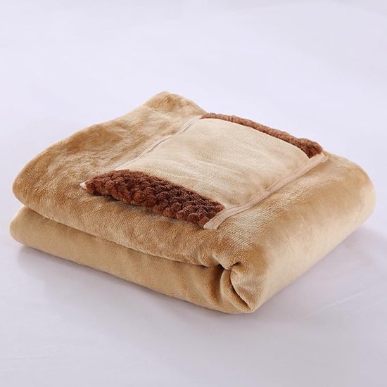 Elektrische Deken Verwarmingsdeken Draagbare Verwarmde Cape USB Heated Flannel Lambswool Blanket Luxe Comfort Deken Warmte Deken Warmte Cape Cozy Deken USB Multifunctioneel Bruin 31.5x23.6 inch 7.5W Snel Verwarmen Golden Caramel