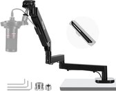 NEEWER Bras de microphone à profil bas, support de table, bras de perche rotatif à 360° avec amortissement pneumatique réglable, compatible avec Shure MV7 SM7B Blue Yeti microphone de jeu, de streaming, de podcast, MS002