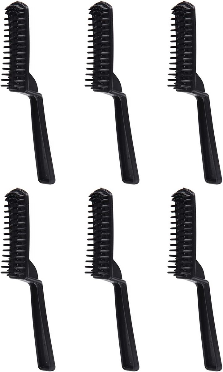 6x Haarverf Kleur Applicator Set met Praktische Hoekige Kam en Borstel