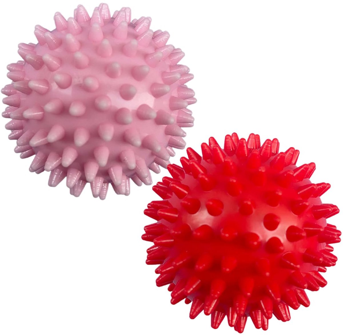 IMPERATORIS® Massage Ball - Trigger Point Ball - Spiky Ball for Foot Massage and Back - Physiotherapy and Recovery - 6.8 cm - 2 Stuks - Roze/Rood