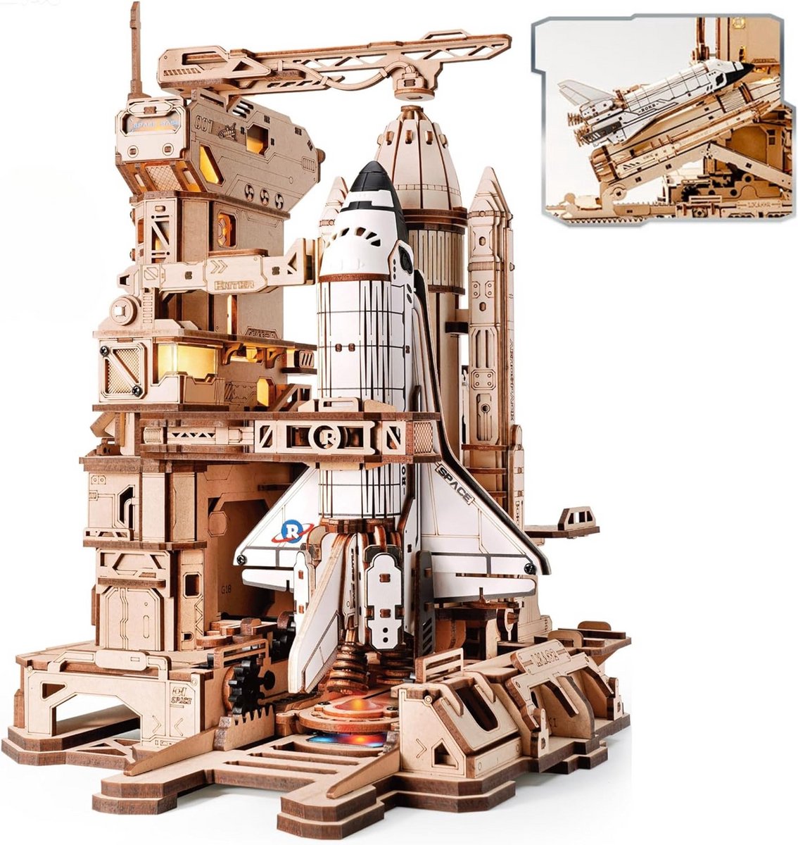 3D Houten Puzzel Ruimteshuttle Modelbouwkit