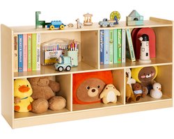 VEVOR Kinderboekenkast (114 cm), Speelgoedkast met 5 Vakken,