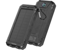 imoshion® Solar Powerbank 10.000 mAh - Powerbanks Zonne-energie - Power Delivery & LED indicator - Zaklamp & Kompas - Noodpakket