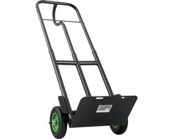 FOXSPORT Steekwagen - Transport Massieve Rubberbanden - Tot 120 kg - Opvouwbaar Plateauwagen– Draagplateau met antislip - 2-in-1 Steekwagen en Transportkar - Multifunctioneel