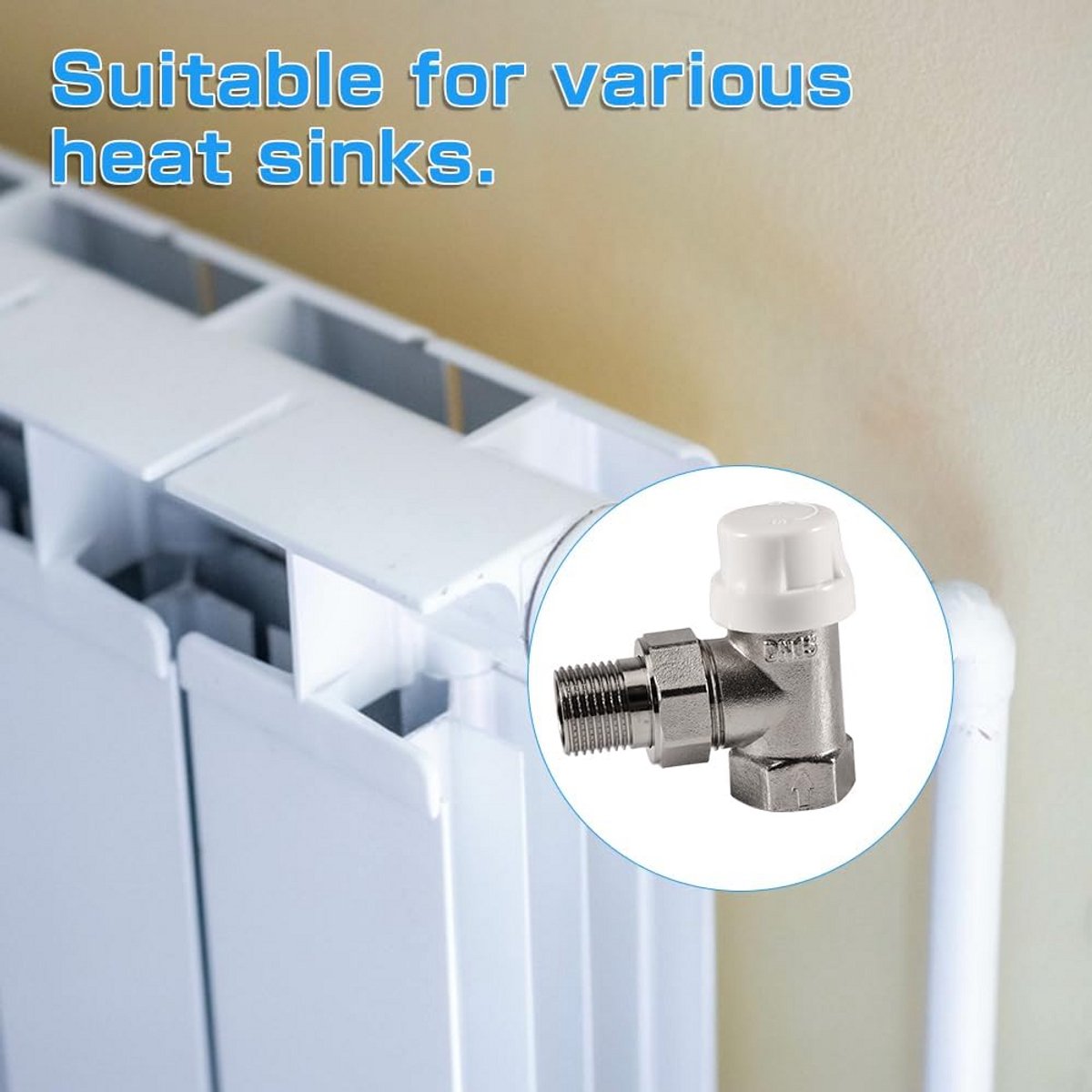 Thermostaatkraan 1/2 Inch voor Radiator met Schroefverbinding