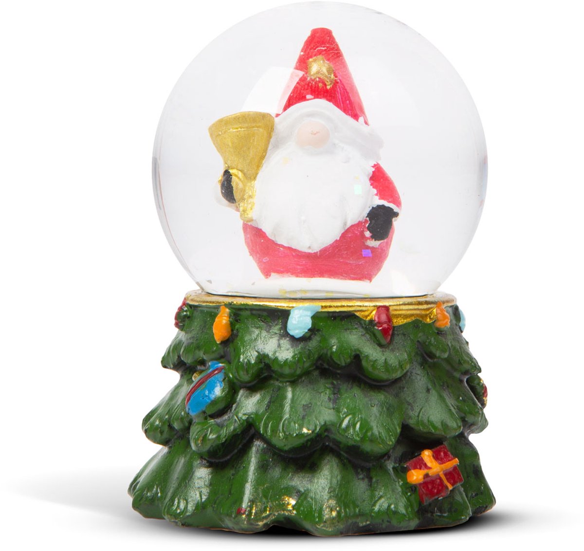 Kerst Sneeuwbol Decoratie – Klassieke Sneeuwbol Met Kerstfiguren – Feestelijke Kerstdecoratie – Glazen Bol Met Kunststof Voet – Ø45 X 62 Mm – 4 Varianten waarvan Willekeurig 1 Stuk [58061E]