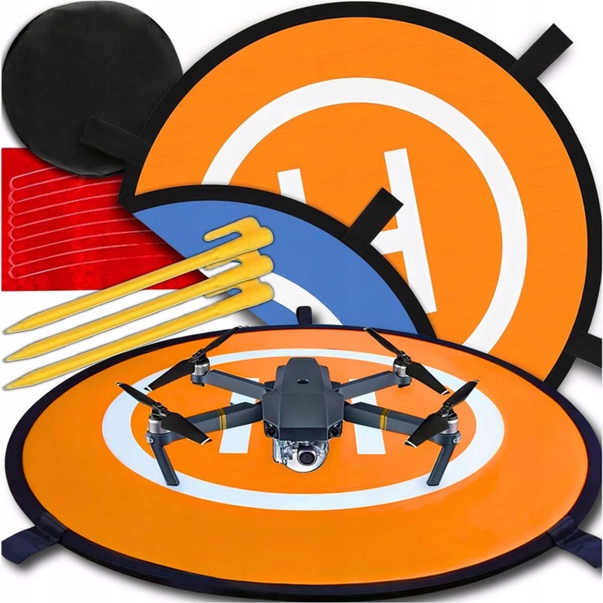 Grote Drone Landingsmat 75cm - Lichtgevend & Dubbelzijdig