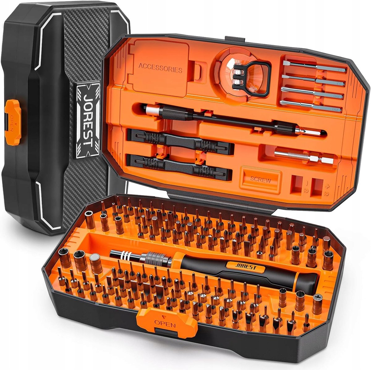 JOREST Precisie Schroevendraaierset 152-delig, Magnetisch, Torx, CRV