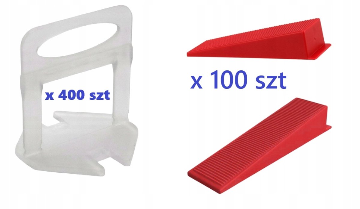 Tegel's nivelleringssysteem clips 2 mm - 400 clips + 100 wiggen