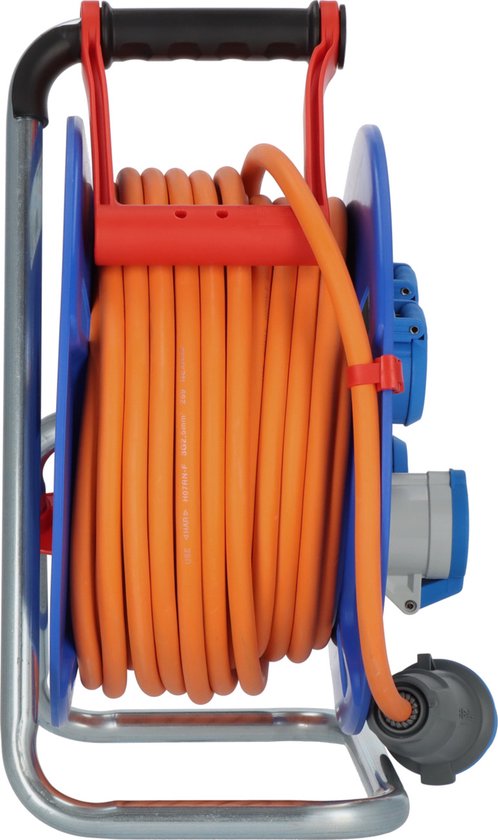 Enrouleur de câble de camping 25 m Garant CEE IP44 (Enrouleur CEE avec câble H07RN- F 3G2,5 orange, pour une utilisation extérieure permanente IP44, fabriqué en Allemagne)