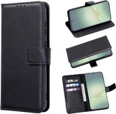 Zakelijke Wallet Case Bookstyle Hoesje voor Huawei P9 Lite Zwart