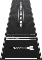 Navy Strikes Tapis de Fléchettes avec Oche – 300 x 60 cm – Pointe Acier – Pointe Plastique – Tapis de Jeu – Cible de Fléchettes