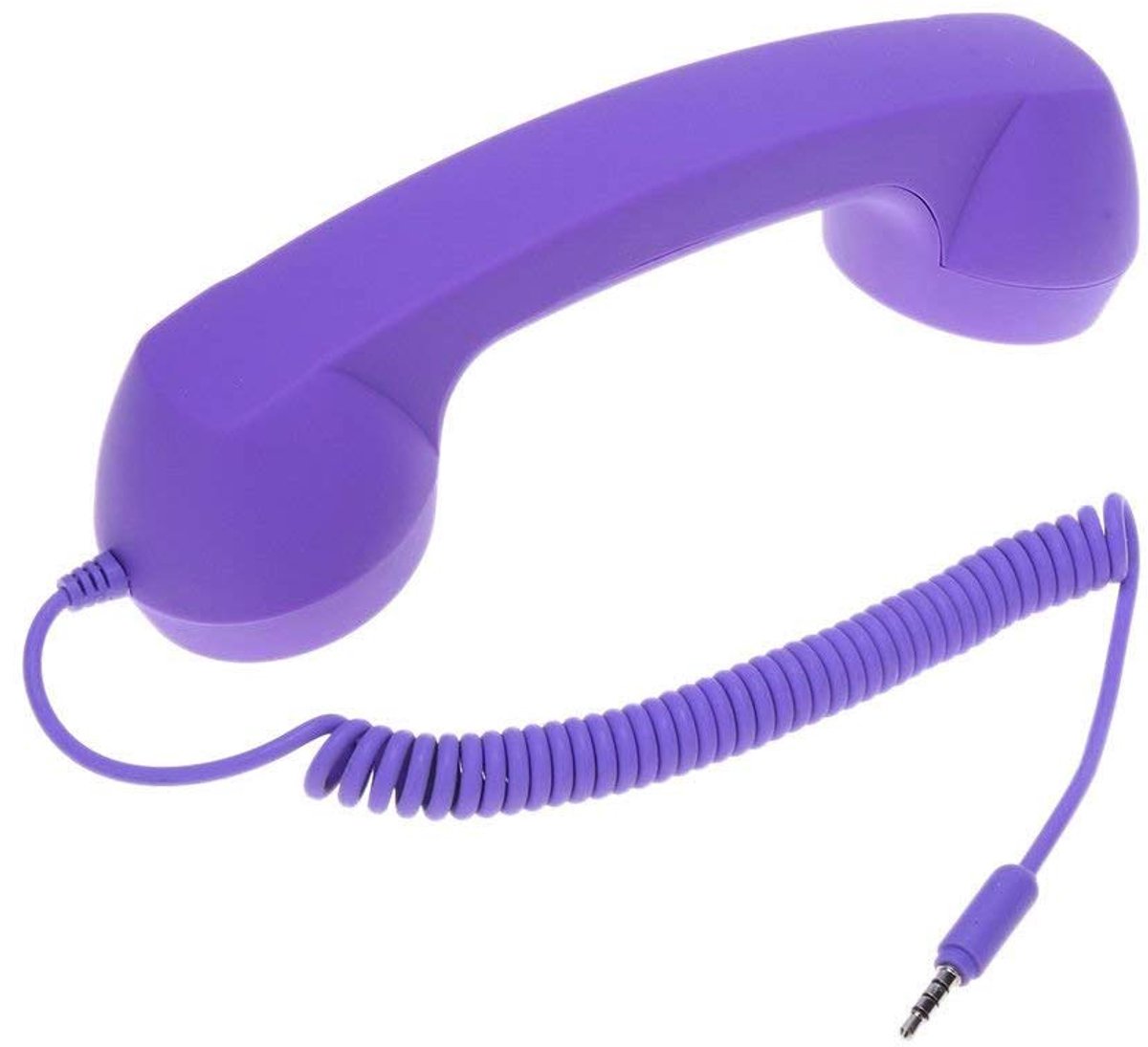 longziming -Bedrade Telefoonhandset met Ruisfilter – Ergonomisch – 3,5mm Plug voor PC, Laptop en Telefoon – Stijlvol en Comfortabel – Paars
