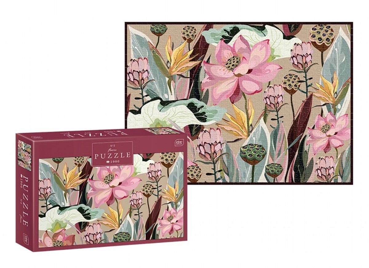 Merkloos Puzzel 1000 Elementen Bloemen - Educatief en Decoratief