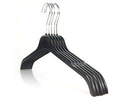 Hangerworld 100 ruimtebesparende zwarte kleerhangers, 43 cm, robuuste kunststof