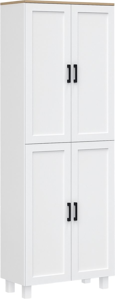 HOMCOM Keukenkast - Spaanplaat - 60x30x170,5cm - Wit