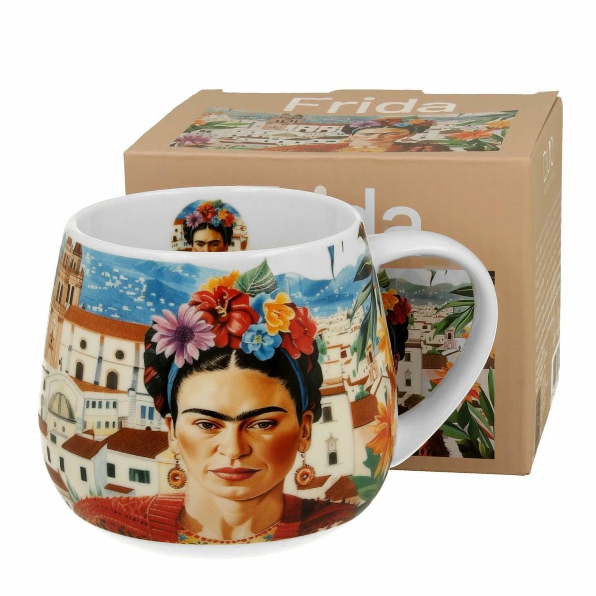 Duo Porseleinen Mok "Mexicaanse Kunst" - 430 ml