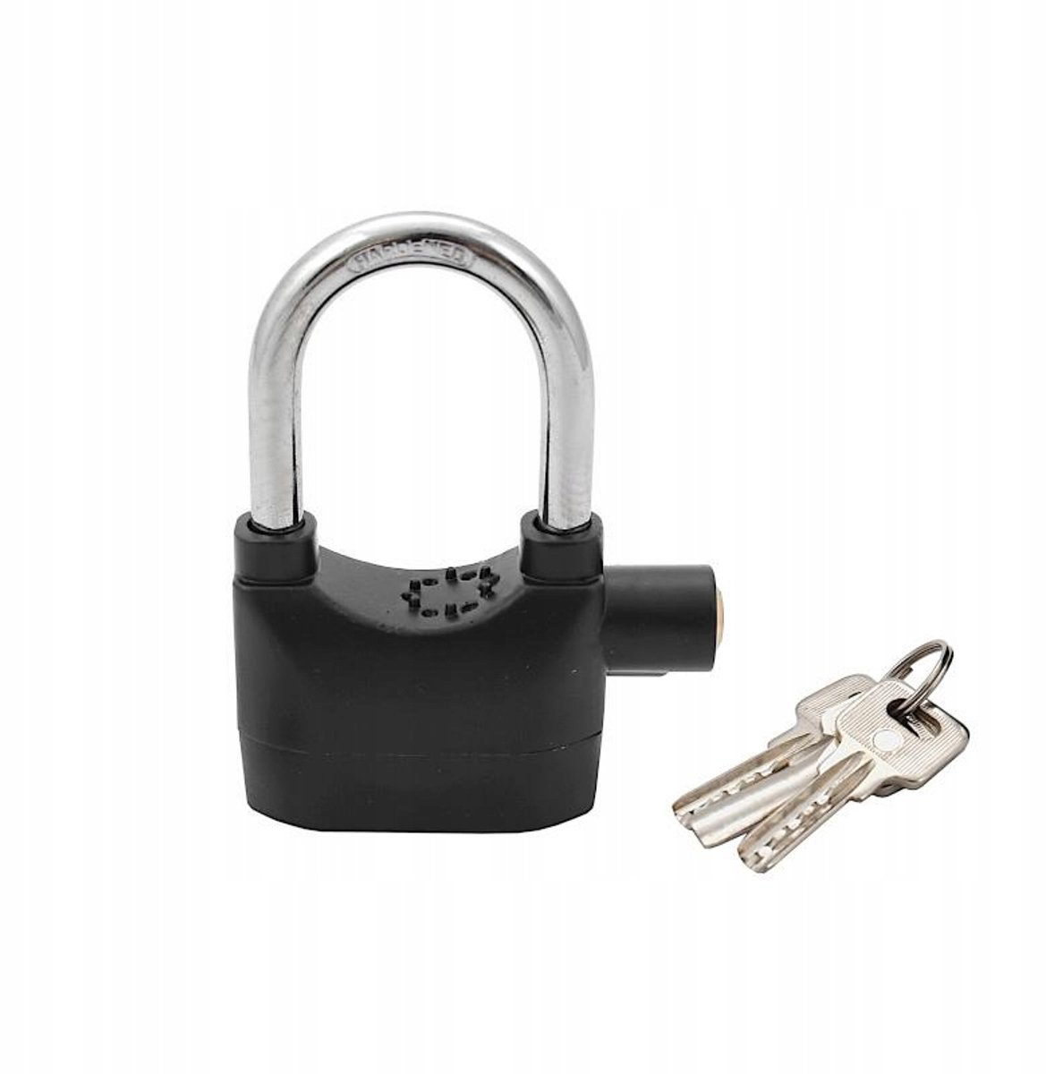Merkloze Ketingslot met Alarm 110dB, Lange Beugel, 3 Sleutels