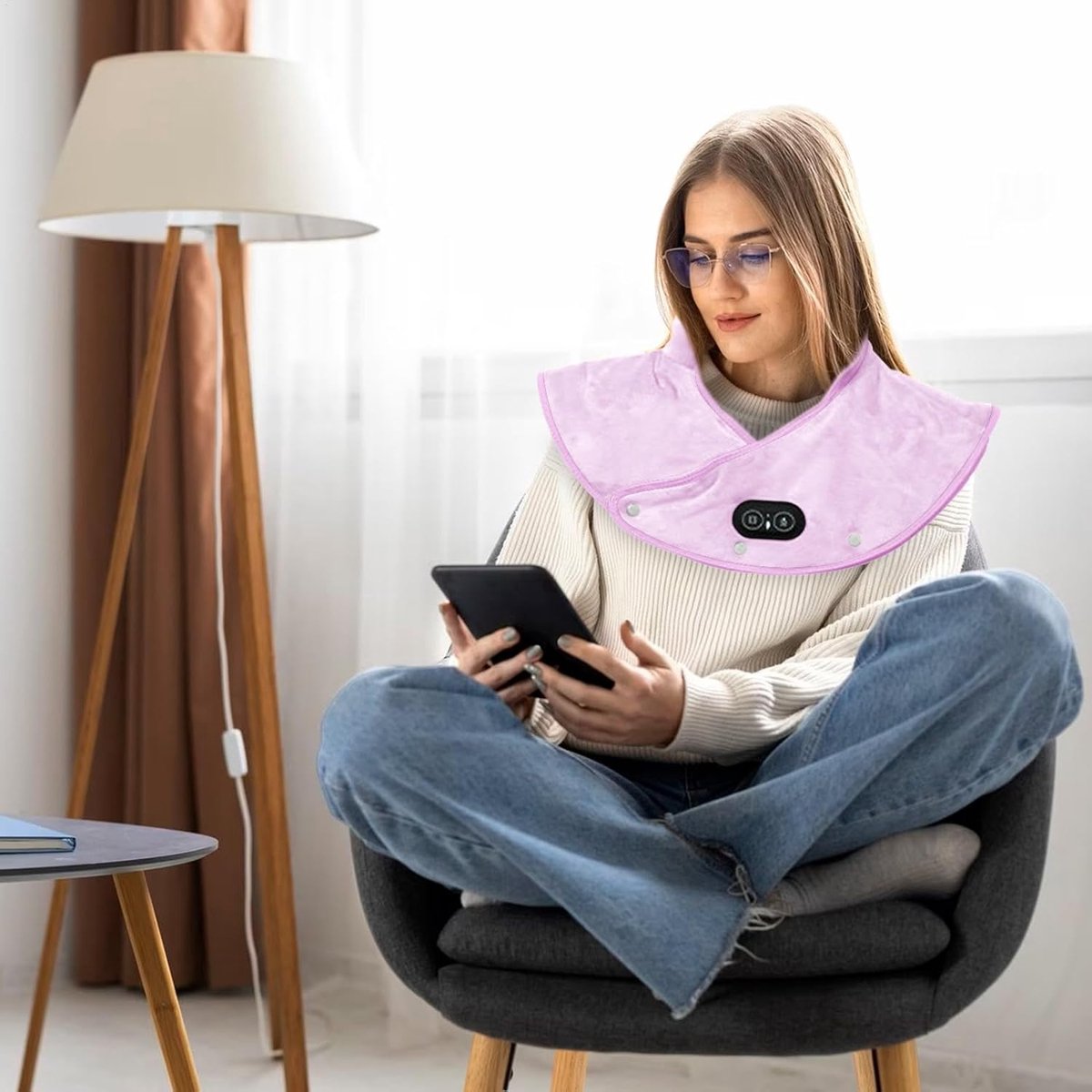 BeltAvenue Nek- en Schouderverwarmingskussen met Massagefunctie - afbeelding 2