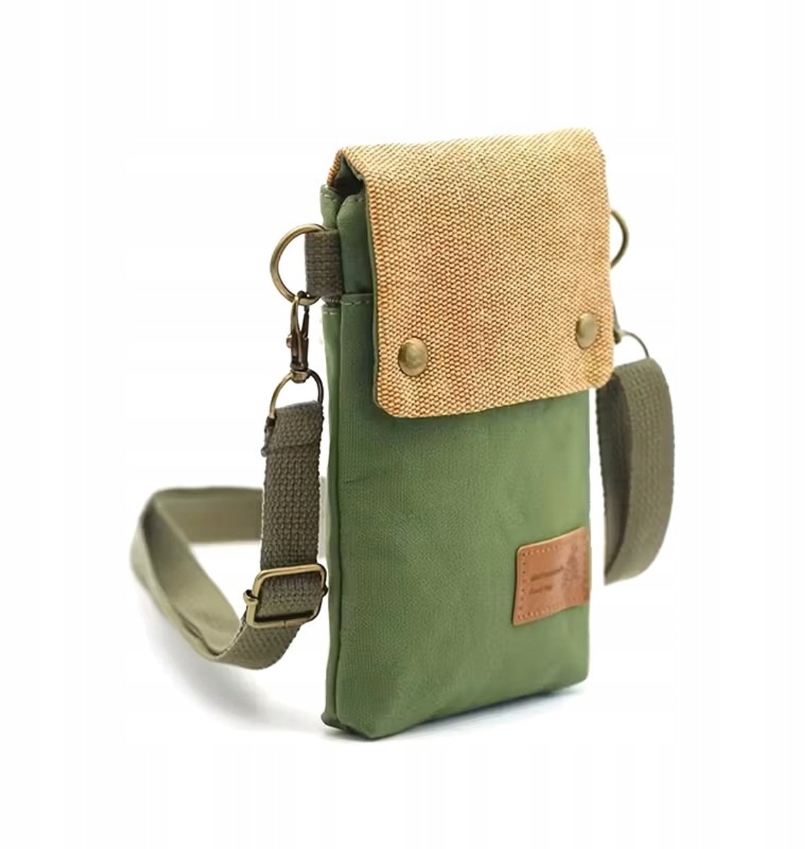 Stoere Canvas Schoudertas voor Telefoon en Documenten