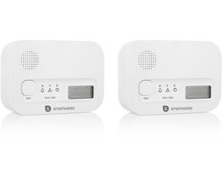 Smartwares FGA-13042 - Koolmonoxidemelder 2 CO melders - 85 dB - Levensduur 10 jaar - BSI Gecertificeerd