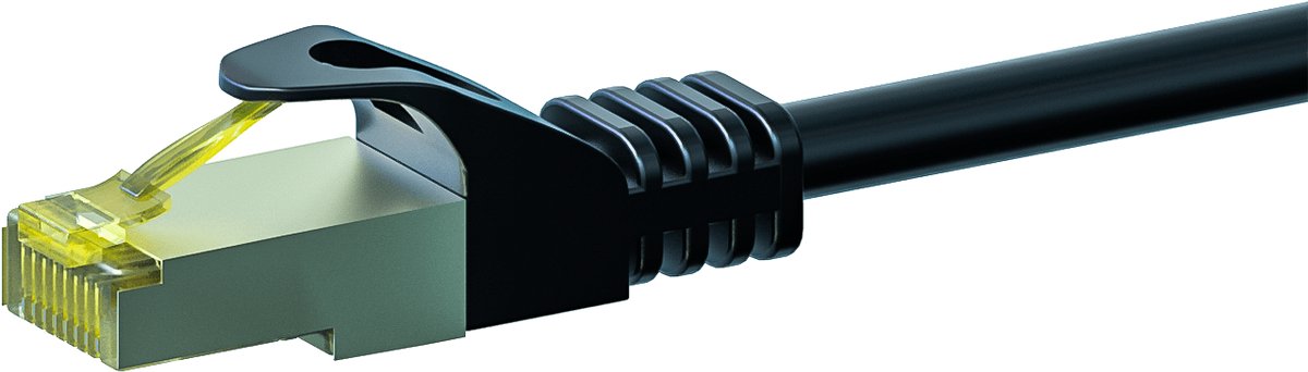 Danicom Cat7 S/FTP (PIMF) patchkabel - 0,25 meter zwart - netwerkkabel - internetkabel - UTP kabel - RJ45 - 10000 mbit/s
