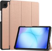 Samsung Galaxy Tab A9 Plus Cover Book Case Case Luxe Trifold Cover - Samsung Galaxy Tab A9 Plus Cover Bookcase - Or Goud