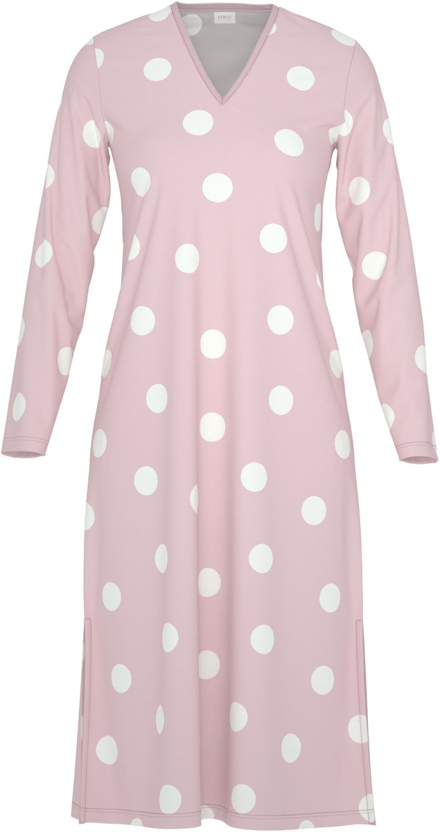 Mey Damen Lange Nachtjapon Serie Pretty Dots Pink Parfait