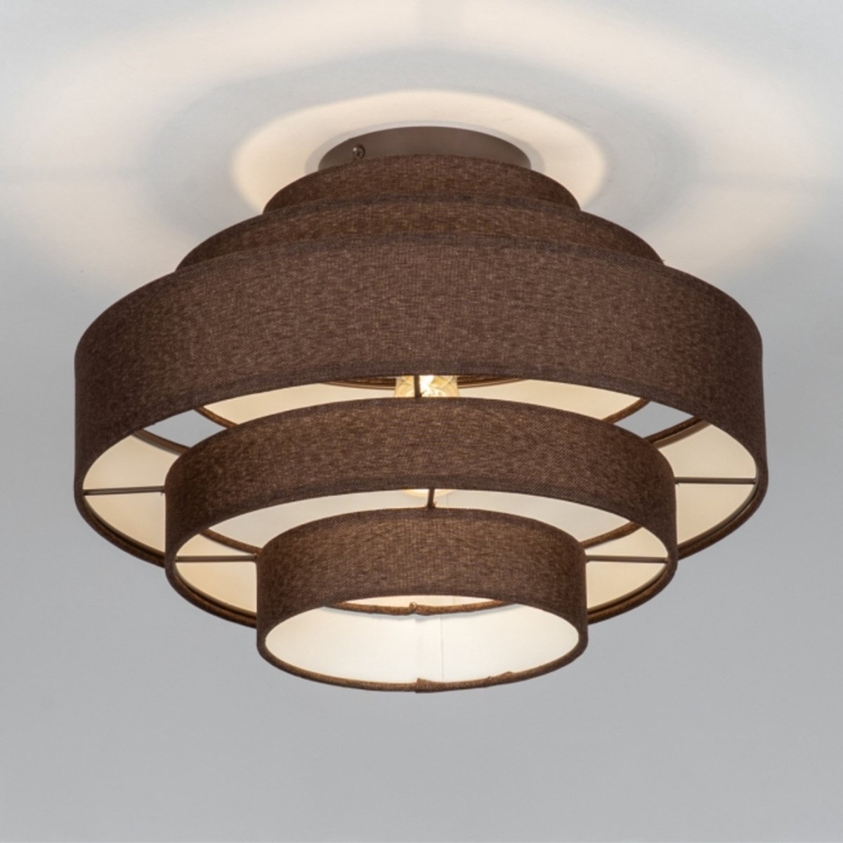 Lumidora Plafondlamp 75424 - Plafonniere - POLIGNANO - E27 - Bruin - Metaal - ⌀ 40 cm