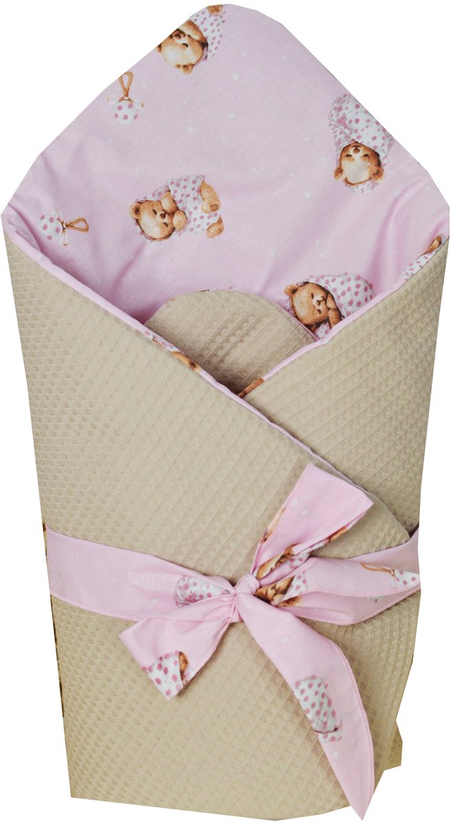 Merkloze Babywikkeldoek met Wafelstructuur en Klittenbandsluiting