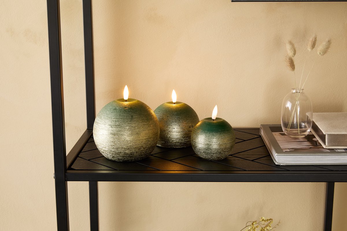 Lifa Living LED kaars set/3 - met wax - incl. ab bol groen
