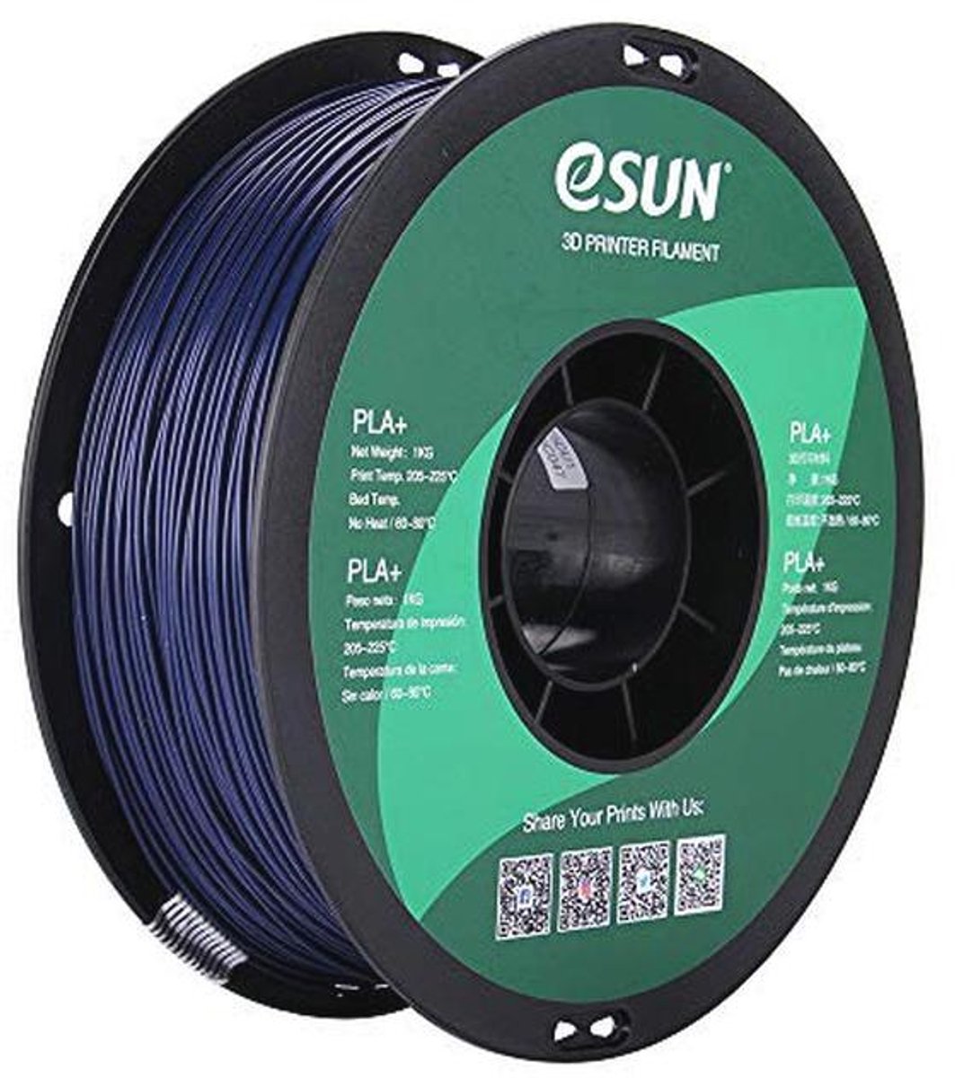 1.75mm Donkerblauw PLA PRO (PLA+) 3D Printer Filament 1KG Spoel