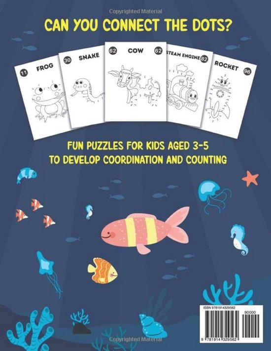 Dot to Dot for Kids Ages 3-5: 100 Fun Connect the Dots Puzzles for ...