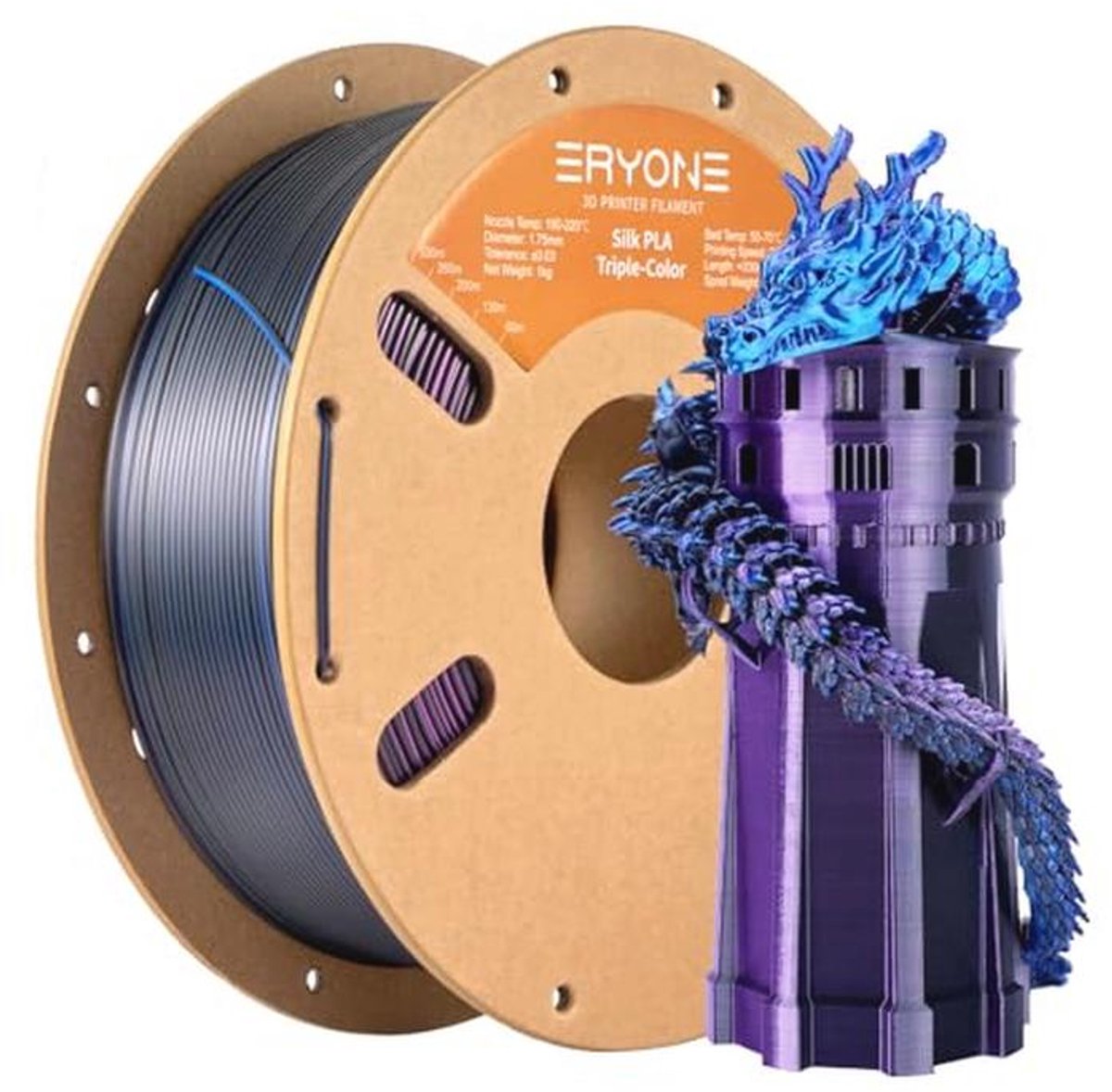 Tri Color Silk PLA Filament 1.75mm voor 3D Printer - Diverse Kleuren