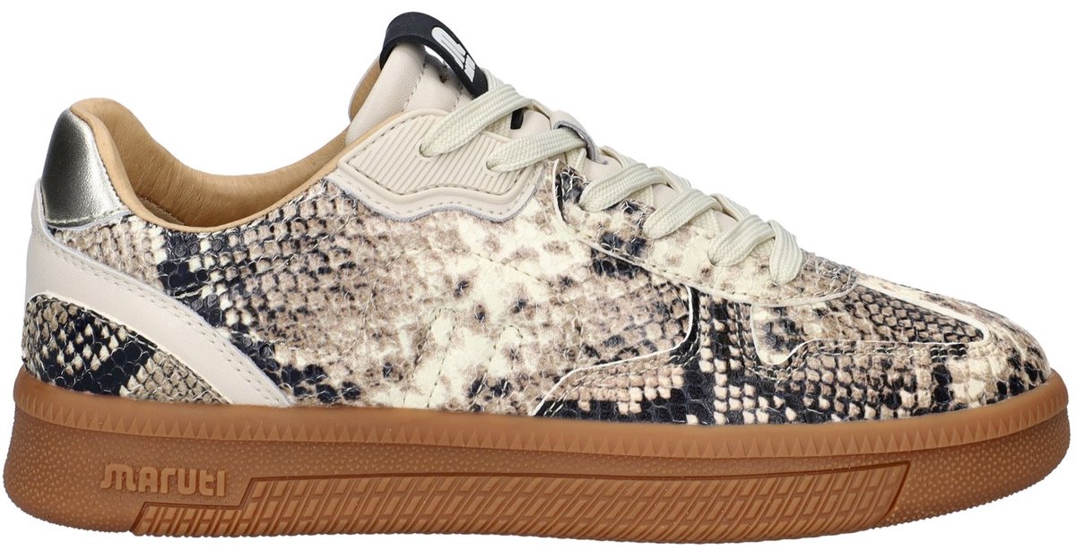 Maruti Yale Sneakers Dames - Leren Sneaker - Beige - Maat 38