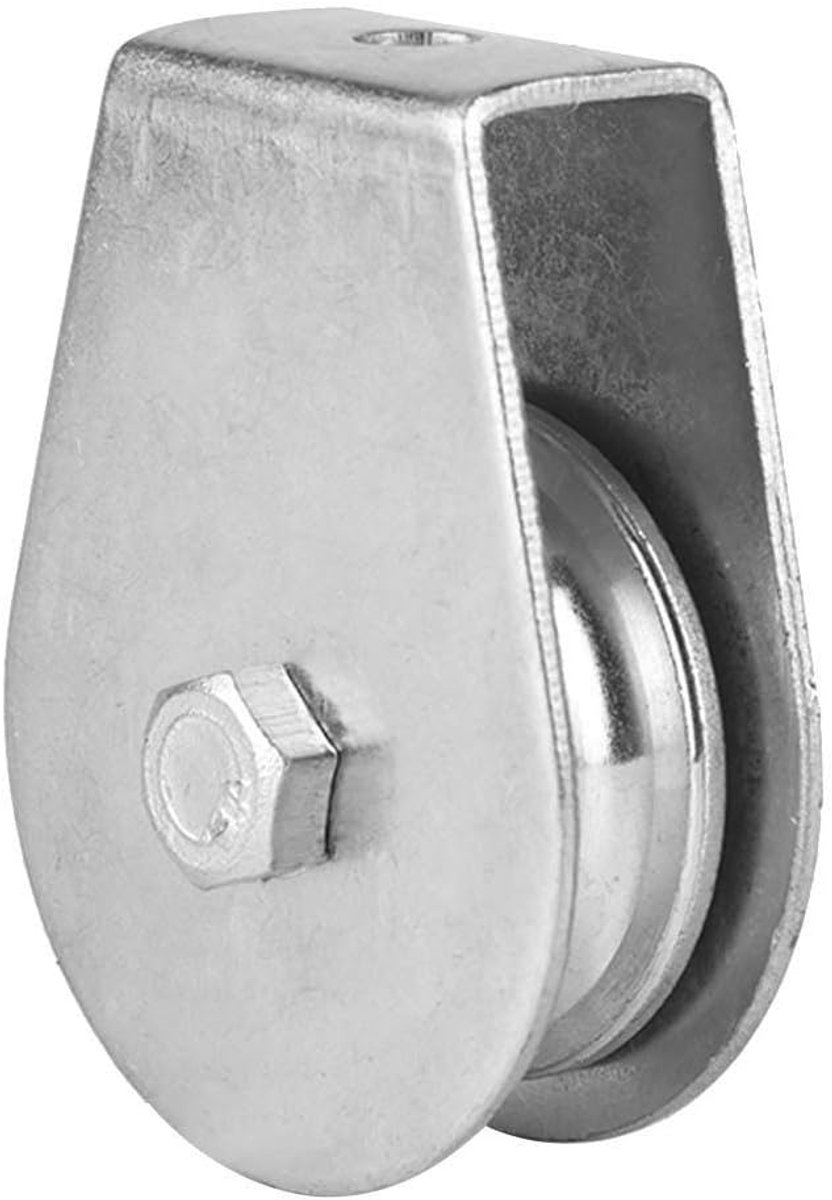 Single Pulley Block 300Kg/660lbs - Loading Swivel Pulley Roller - Crane Swivel Hook - Heavy Duty Lifting Wheel - Steel Wire Cable Loading - Fully Enclosed Bearing