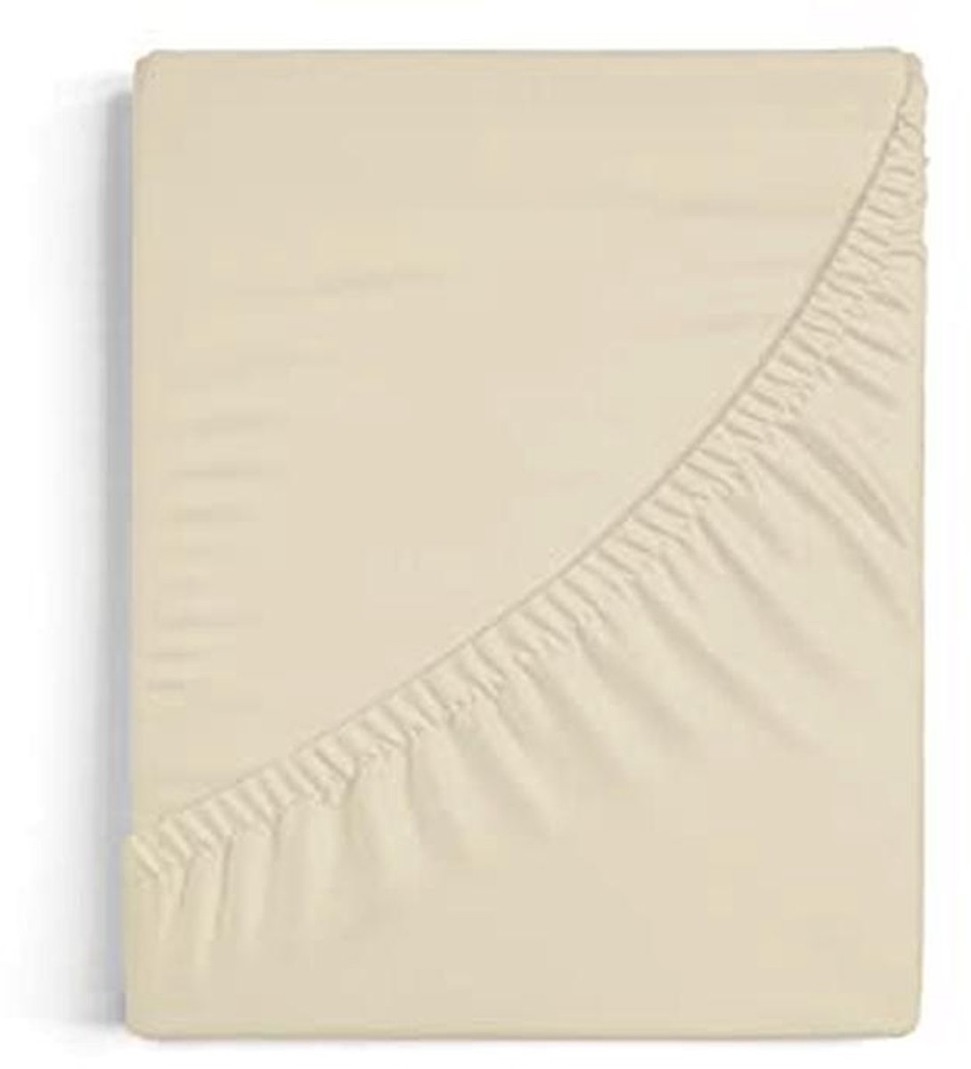 Hoeslaken 105 x 190/200 cm voor eenpersoonsbed - Katoen en Polyester, Beige
