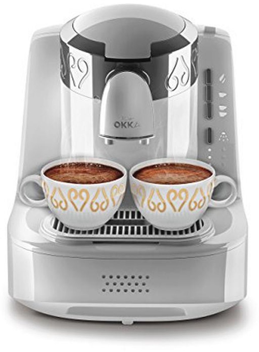 Turkse Koffiemachine - 710 W, 2 Bekercapaciteit, Direct to Cup, Zelfreinigend