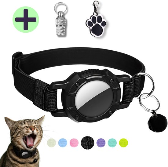 WHISKERZ kattenhalsband met AirTag houder