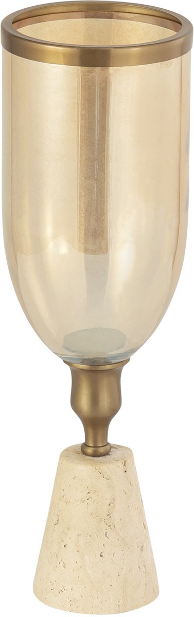 PTMD Windlicht Tadh - Goud - 13x13x40cm