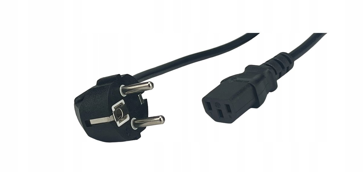 Haakse voedingskabel PC C13 1,5m EU - 3x0,75mm2