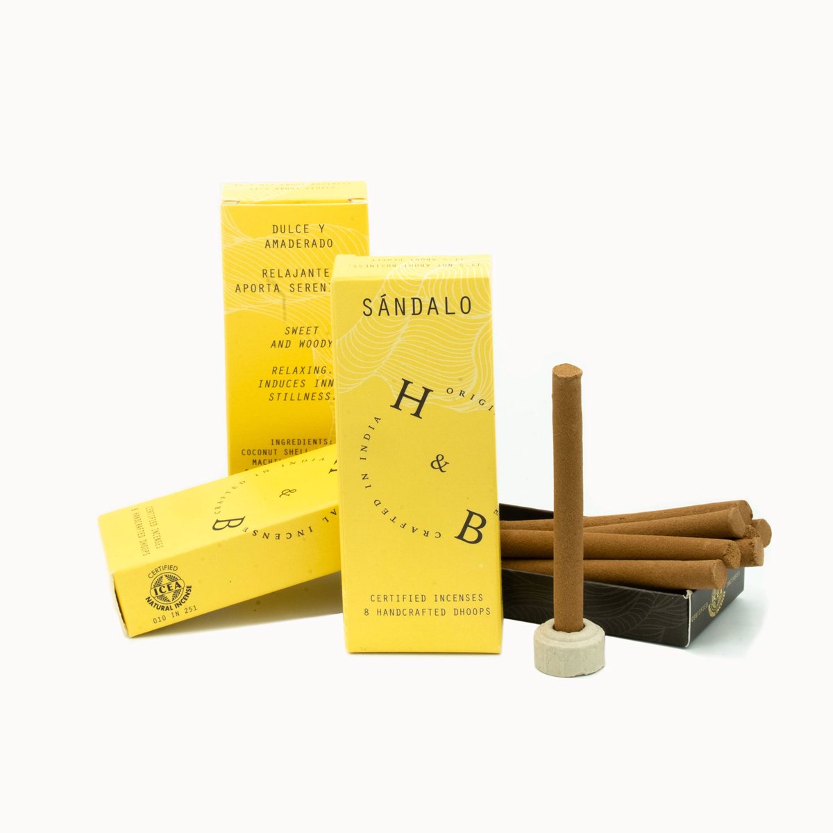 H&B Incense Wierook uit India - Dhoop Sandelhout - H&B Original Incense - Sandalo