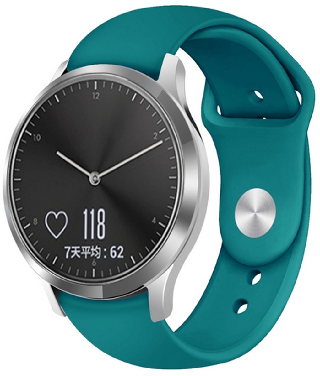 By Qubix - Geschikt voor Xiaomi Watch S4 - 41mm - Sportbandje - Maat: Large - Dennengroen