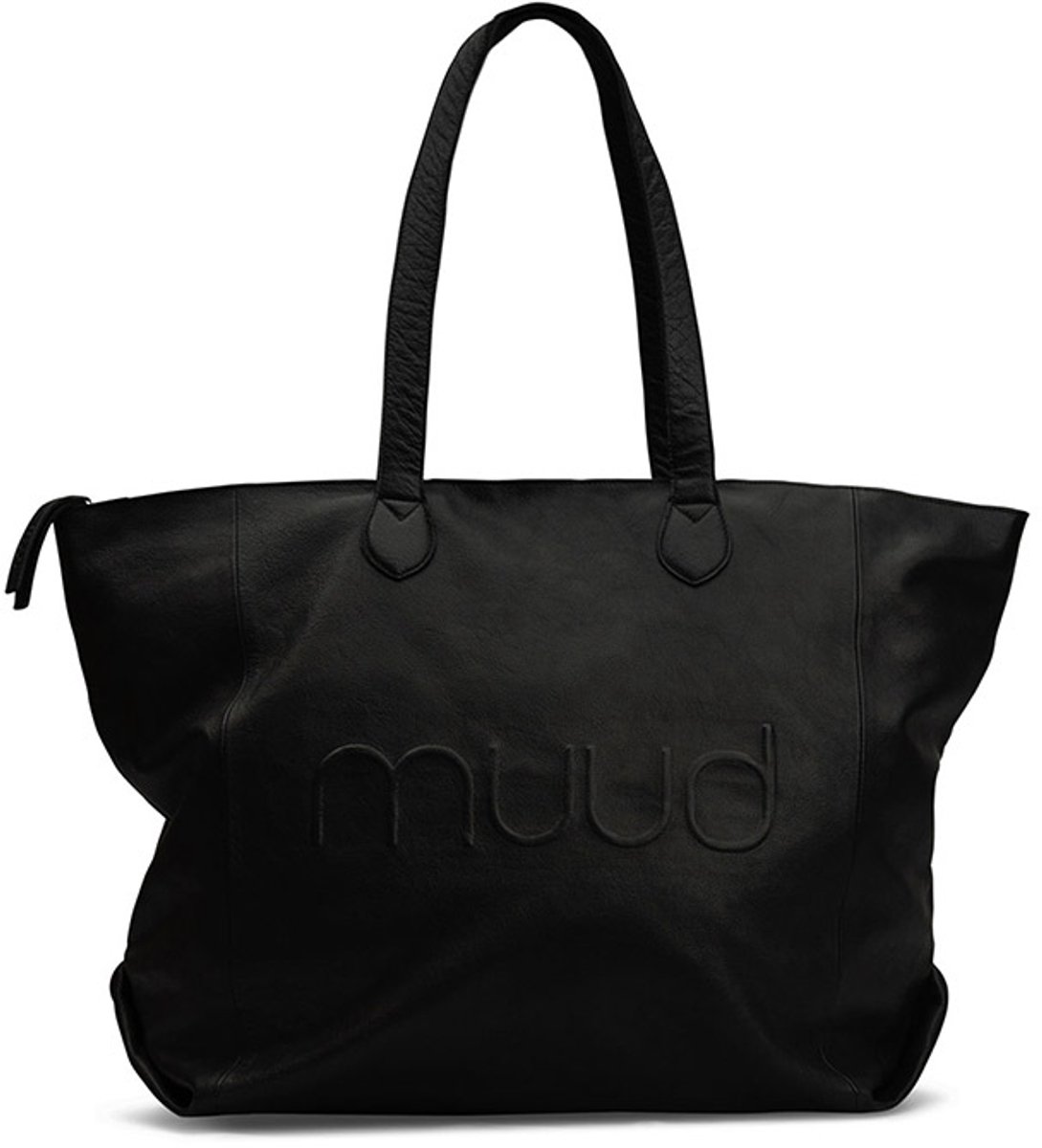 MUUD - Laura Weekend - Luxe handgemaakte lederen weekend tas - Kleur : Black