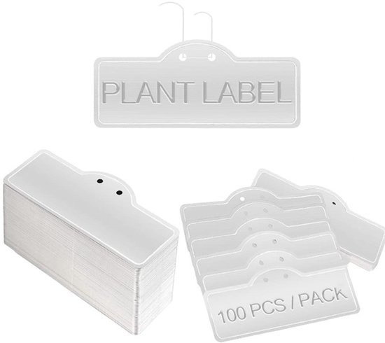 50 Stuks - Plantenlabels - Met metalen draden - Dubbelzijdig schrijfbord voor bomen en planten - Herbruikbare Aluminium Plantenlabels - Zilver - 8,9 x 3,8 cm - Metalen Tuinmarker voor Zaden en Bomen - Plantenmarkers - Waterdichte tuinlabel